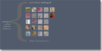 website for korin watras, paintings 2003