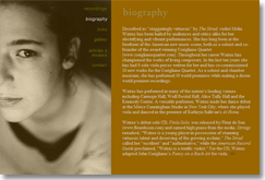 website for melia watras, biography